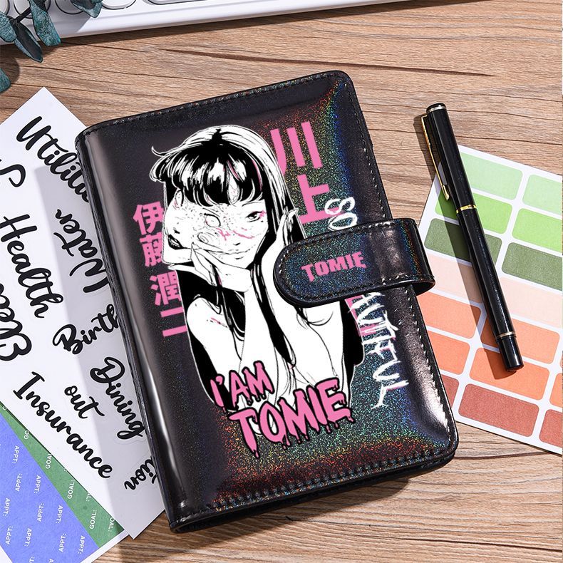 Tomie Junji Ito holographic notebook black panel design