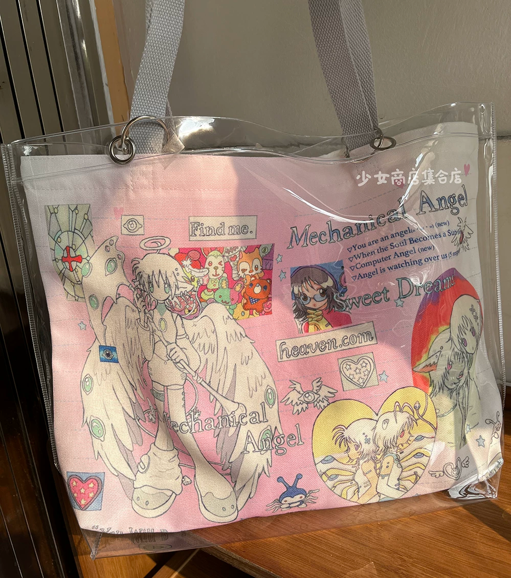 Oliwa Mechanical Angel Canvas Tote Bag - Back