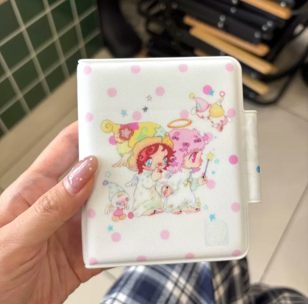 ACCIO x Oliwa angel polka dot card binder - front cover frosted view