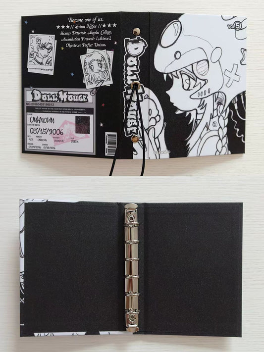 Rukawazx "Doll House" Vintage A7 Gypsophila Soft Cover 6-Ring Planner Binder